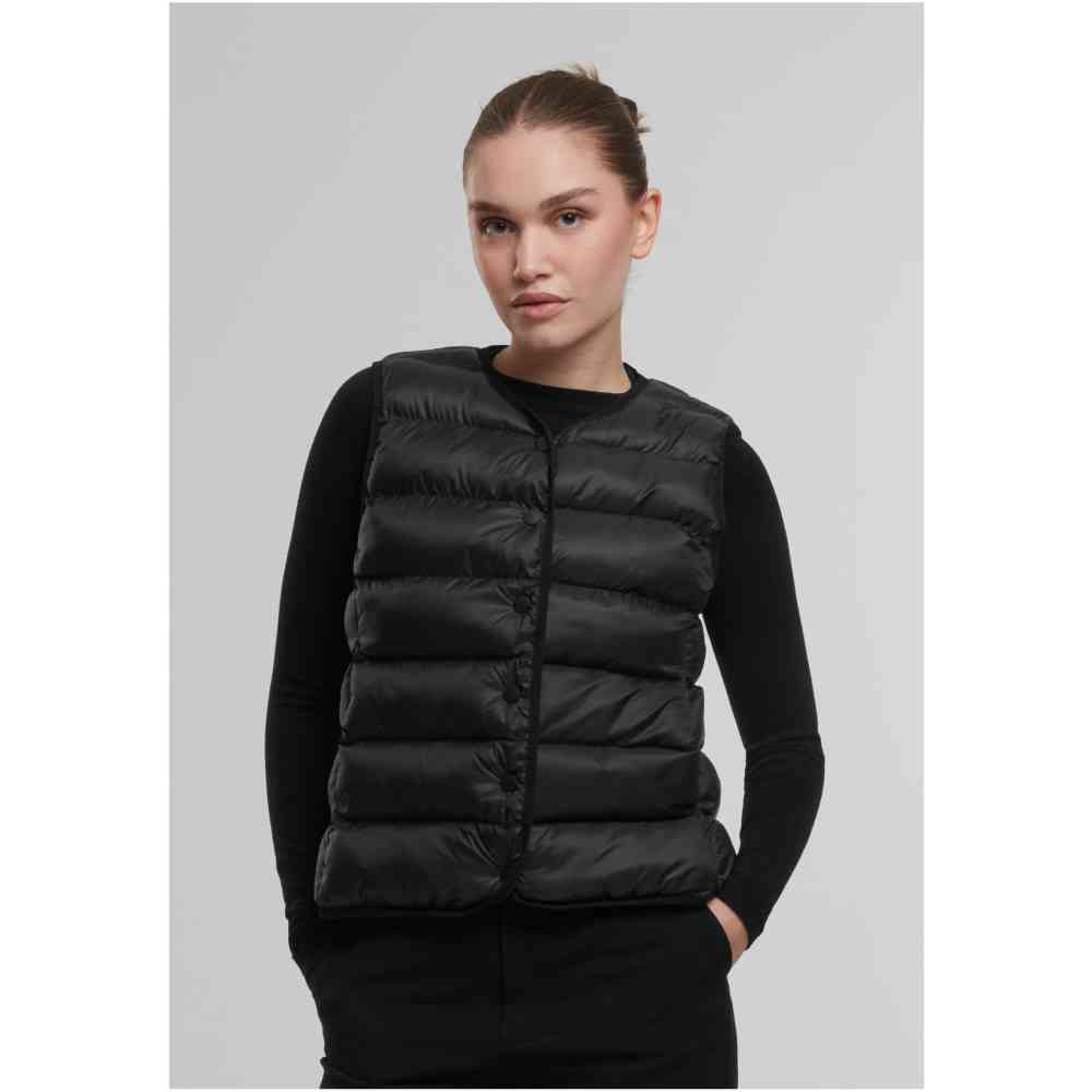 Urban Classics - Button Puffer Sleeveless jacket - Black